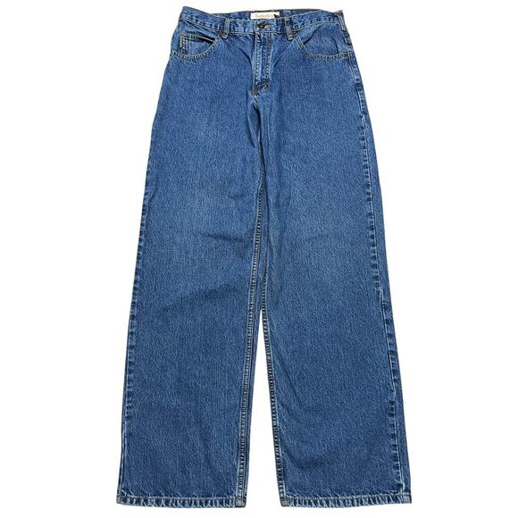 Vintage Timberland Men’s Blue Denim Jeans - 5 Pocket Straight Leg - size 32 - Picture 2 of 10